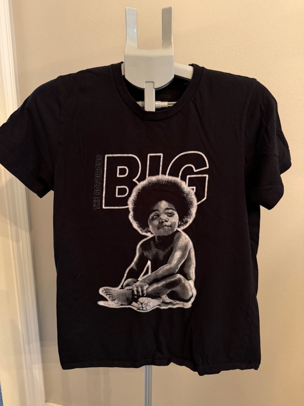 Black Short-Sleeve Kids Graphic Tee with 'BIG' Baby Print
